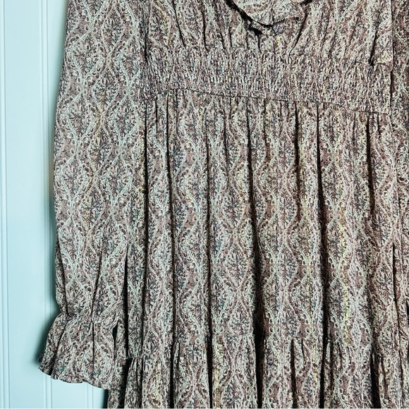 Moon River dainty floral Maxi Dress Tiered Ruffled M Cottagecore Boho Peasant - Picture 12 of 13